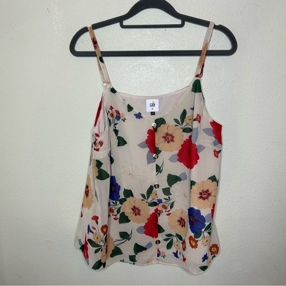 CAbi Floral Button-Up Women's Top - Multicolor Size M - Picture 1 of 7